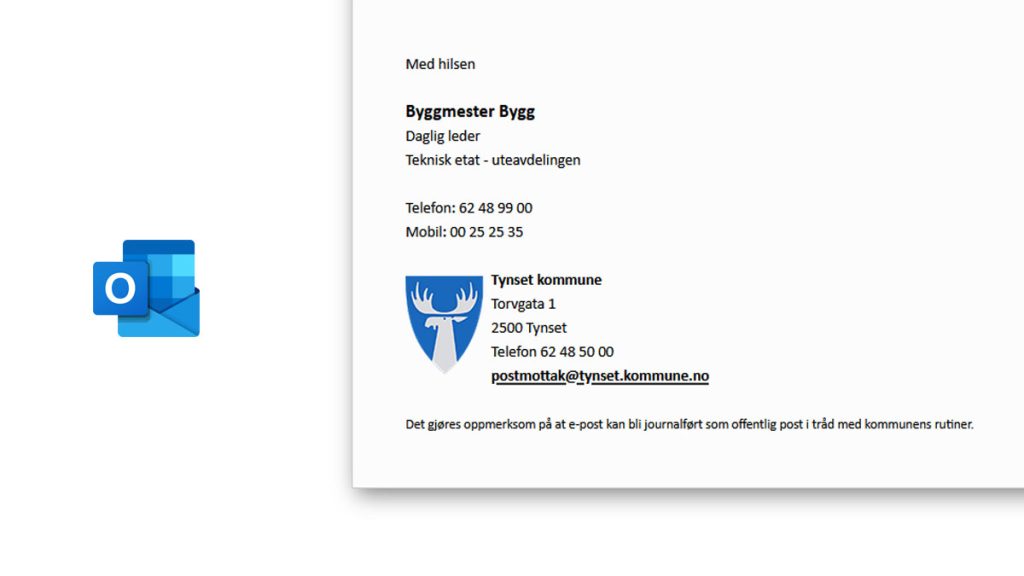 E-post signatur for Tynset kommune