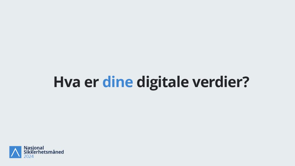 Hva er dine digitale verdier?